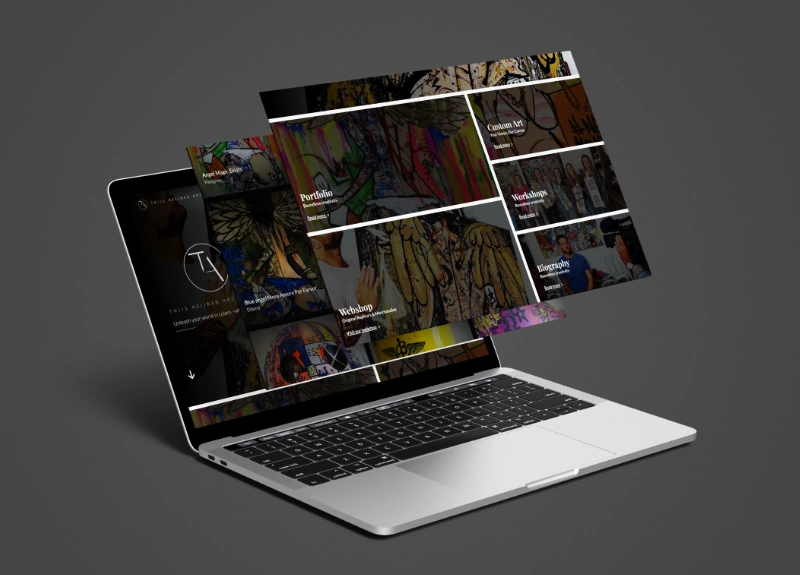 thijsart website mockup